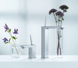 Смеситель для раковины с джойстиком высокий Grohe коллекция Eurocube Joy хром 23661000