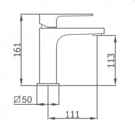 Смеситель для раковины однорычажный GRB Kala белый 60510602