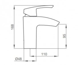 Смеситель для раковины однорычажный GRB Premier хром 50520500