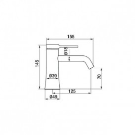 Смеситель для раковины однорычажный GRB Time хром 47541470