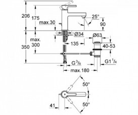 Змішувач для раковини Grohe Lineare змішувач хром 23443000