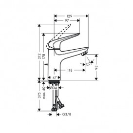 Змішувач для раковини одноважільний Hansgrohe колекція Novus хром 71030000