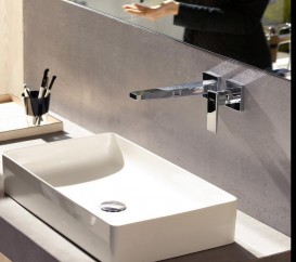 Смеситель для раковины однорычажный настенный скрытый Hansgrohe коллекция Metropol хром 32526000