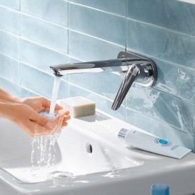 Смеситель для раковины однорычажный настенный скрытый Hansgrohe коллекция Novus хром 71127000