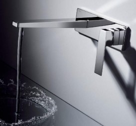 Змішувач для раковини одноважеля настінний Tres Slim-Tres хром 20220004