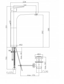 Смеситель для раковины однорычажный RESP Volo хром 40.352/HA