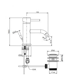 Смеситель для раковины однорычажный RESP ZIPPO хром 30.352/А