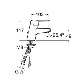 Смеситель для раковины однорычажный Roca Victoria-N латунь хром A5A3125C00