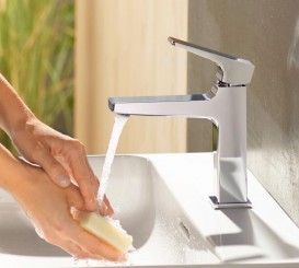 Смеситель для раковины однорычажный с донным клапаном Hansgrohe коллекция Metropol хром 32500000