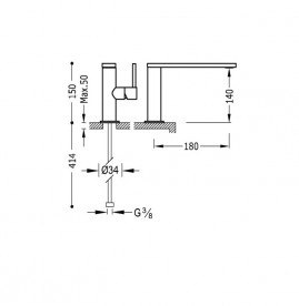 Змішувач для раковини одноважеля Tres Max-Tres хром 06290503