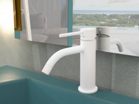 Змішувач для раковини PAFFONI білий матовий LIG 071 BO