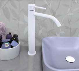 Змішувач для раковини PAFFONI білий матовий LIG 081 BO