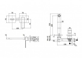 Смеситель для раковины Paffoni Elle с внутренней частью латунь хром EL 105 CR 70