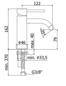 Змішувач для раковини Paffoni Light LIG 075 NO