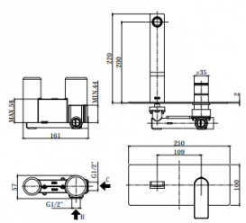 Змішувач для раковини Paffoni Tango TA 105 CR
