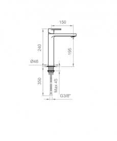 Смеситель для раковины Ponsi Versilia однорычажный хром BT VER C LA08