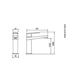 Смеситель для раковины Primera Ring однорычажный хром 10110026