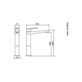 Смеситель для раковины Primera Ring высокий однорычажный хром 10110026