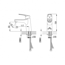 Смеситель для раковины Primera Shape однорычажный хром 10110015