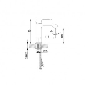 Смеситель для раковины Primera Taho однорычажный хром 10110024