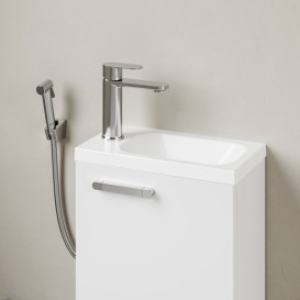 Змішувач для раковини Ravak Chrome II одноважільний з гігієнічним душем хром X070450