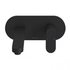 Смеситель для раковины Ravak Chrome настенный однорычажный черный X070430