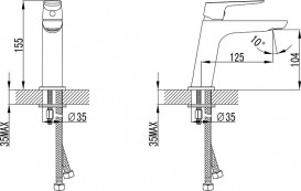 Смеситель для раковины Ravak Classic CL 012.00 однорычажный латунь хром X070080