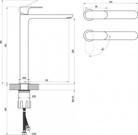 Змішувач для раковини Ravak Eleganta BeCool одноважільний хром X070419