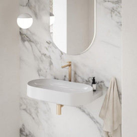 Смеситель для раковины Ravak Eleganta BeCool однорычажный розовое золото матовое X070423