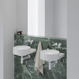 Смеситель для раковины Ravak Eleganta настенный однорычажный белый матовый X070255