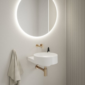 Смеситель для раковины Ravak Eleganta настенный однорычажный розовое золото матовое X070366