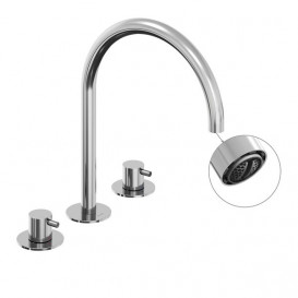 Смеситель для раковины Ravak Espirit двухрычажный на 3 отверстия хром X070195