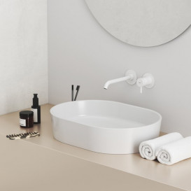 Змішувач для раковини Ravak Espirit настінний одноважільний білий матовий X070241