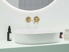 Змішувач для раковини Ravak Espirit настінний одноважільний золото матове X070602