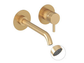 Змішувач для раковини Ravak Espirit настінний одноважільний золото матове X070602