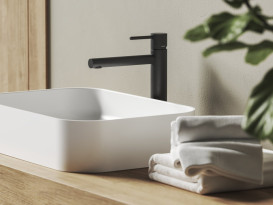 Смеситель для раковины Ravak Nox NX 015 однорычажный матовый черный X070649