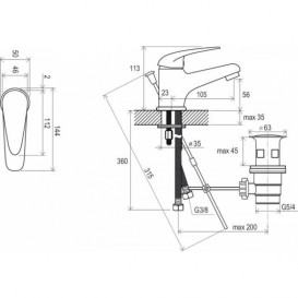 Смеситель для раковины Ravak Suzan SN 012.00 однорычажный хром X070002