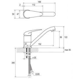 Смеситель для раковины Ravak Suzan SN 015.00 однорычажный хром X070009