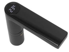 Смеситель для раковины Rea Amar однорычажный с датчиком температуры черный REA-B2065