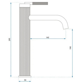 Змішувач для раковини Rea Argon одноважільний золото REA-B7803