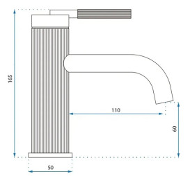 Смеситель для раковины Rea Argon однорычажный матовое золото REA-B7801