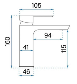 Смеситель для раковины Rea Argus однорычажный золотой REA-B6212