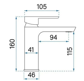 Смеситель для раковины Rea Argus однорычажный золотой матовый REA-B6410