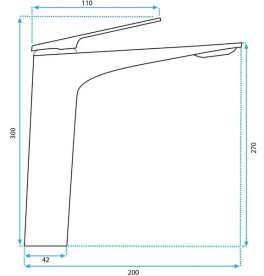 Смеситель для раковины Rea Avalon однорычажный графит REA-B2704