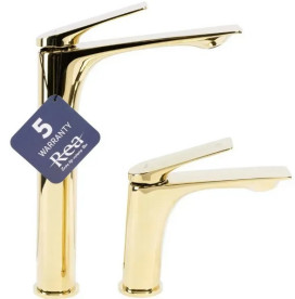 Смеситель для раковины Rea Avalon однорычажный золото REA-B1127