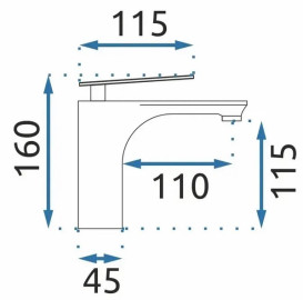 Смеситель для раковины Rea Berg однорычажный золотой REA-B2041