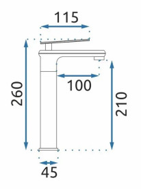 Смеситель для раковины Rea Blade однорычажный черный REA-B9974