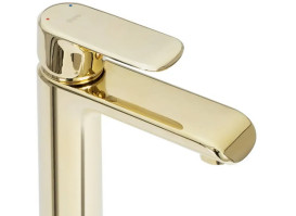 Смеситель для раковины Rea Bloom однорычажный золотой REA-B6201