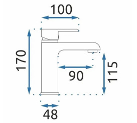 Смеситель для раковины Rea Bloom однорычажный белый/хром REA-B9915