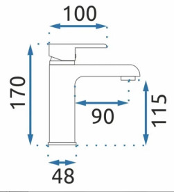 Смеситель для раковины Rea Bloom однорычажный золото REA-B6200